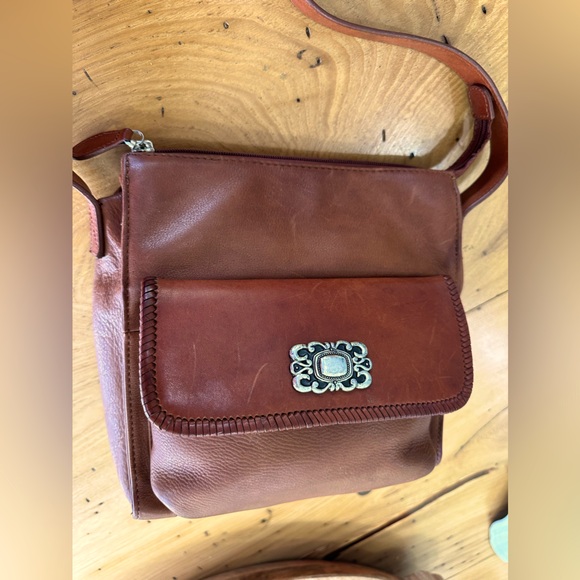 Vintage Fossil Victoria Top Zip Cognac ZB8273 Single Strap Purse - Picture 3 of 11